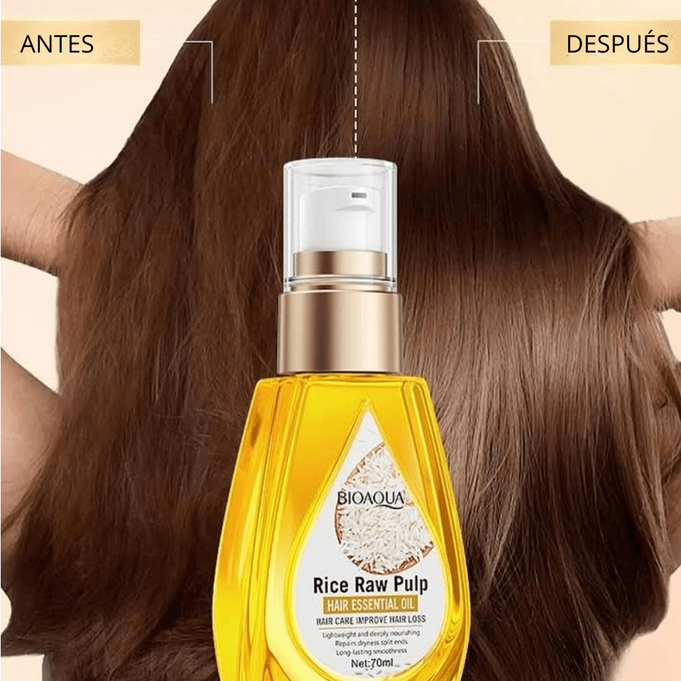 ACEITE BIOAQUA - PARA CABELLO DE PULPA DE ARROZ - Duever Import